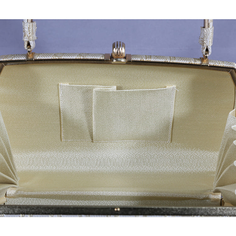 草履バッグ　ゴールド　星の割付文様