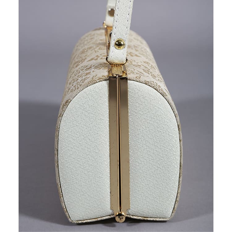 草履バッグ　ゴールド　花菱