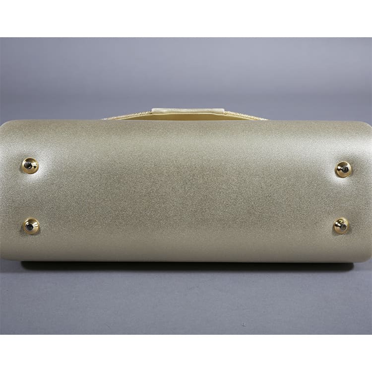 草履バッグ　ゴールド　菱に桜