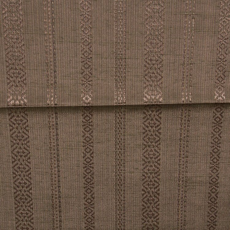 博多紬　緑と茶色　端切れ布