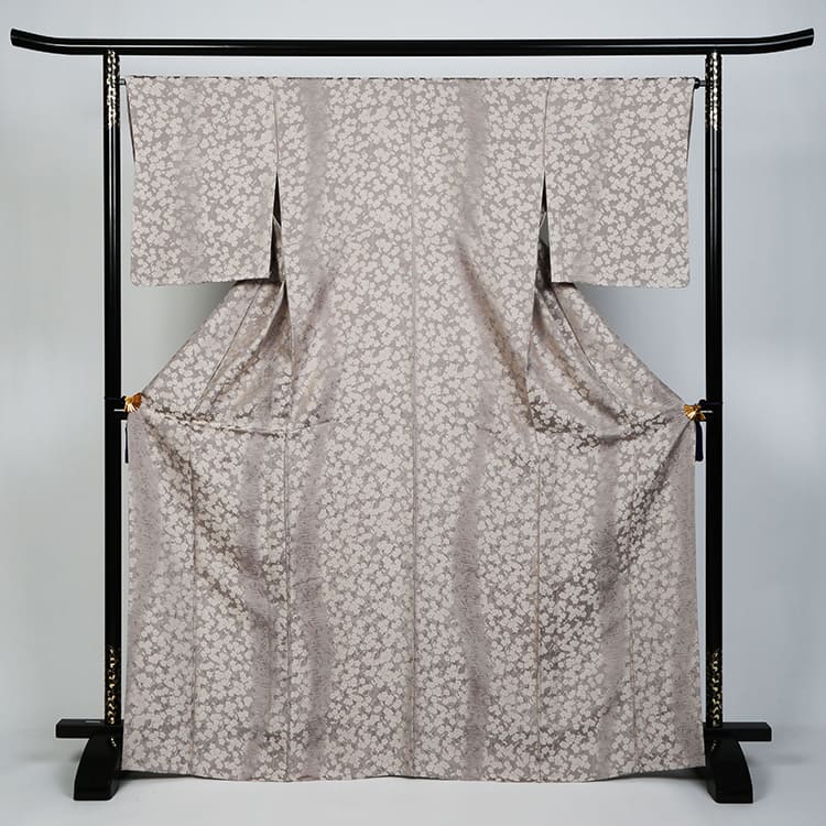 紬　桜　単衣　お召