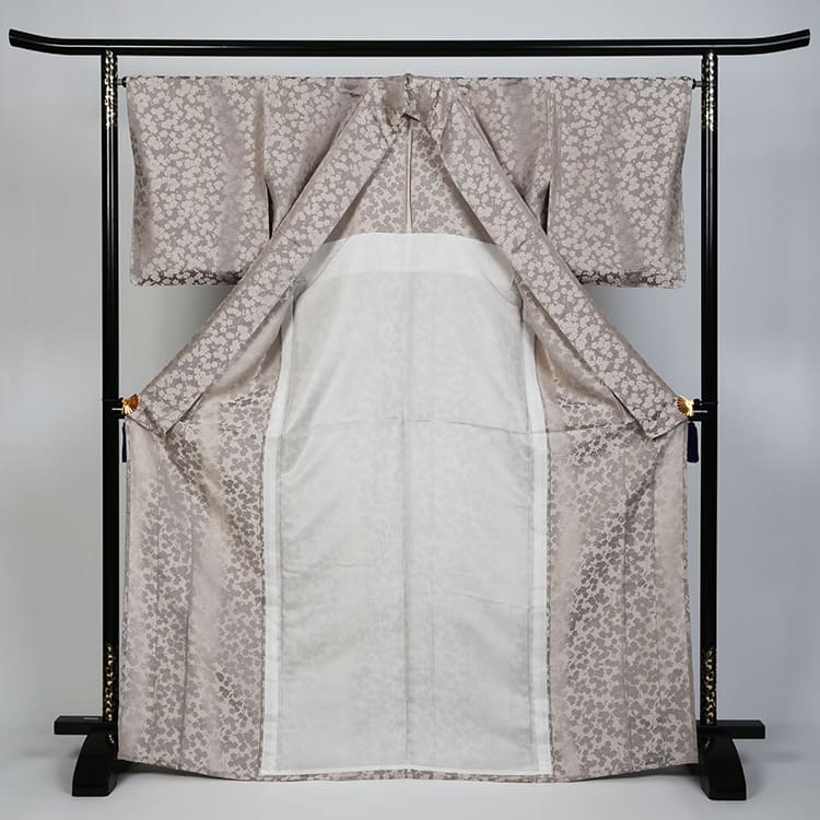 紬　桜　単衣　お召