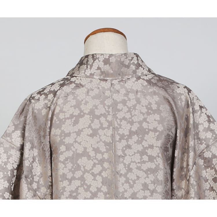 紬　桜　単衣　お召