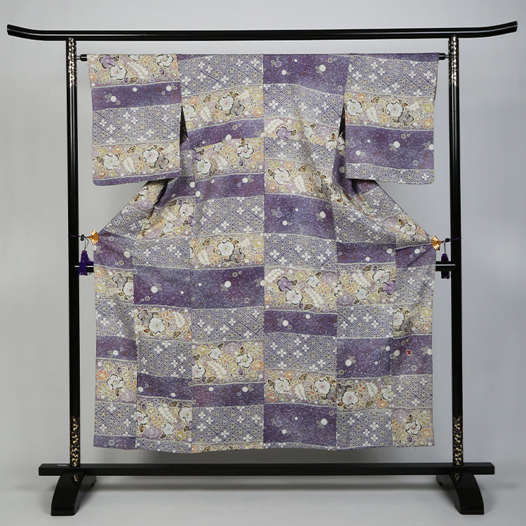 小紋　単衣　吉野一廉