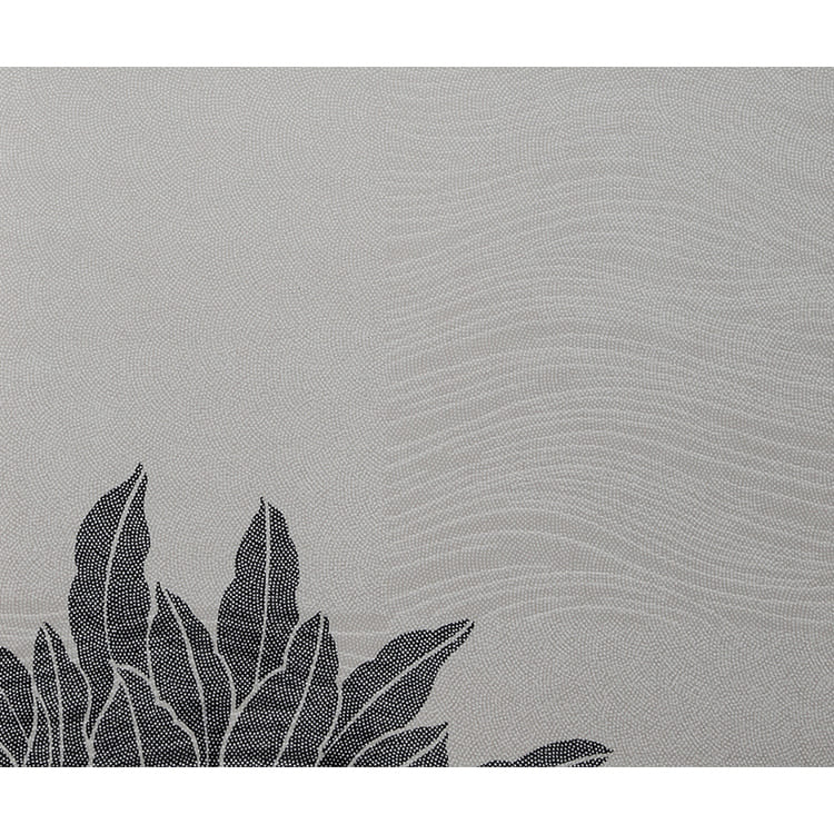 白地袋帯　一道　月下美人