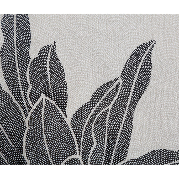 白地袋帯　一道　月下美人