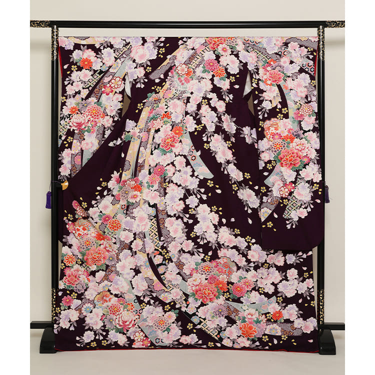 薄紫色と薄ピンク色の八重桜
