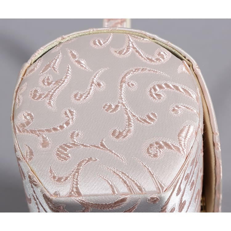 草履バッグ ピンク 白
