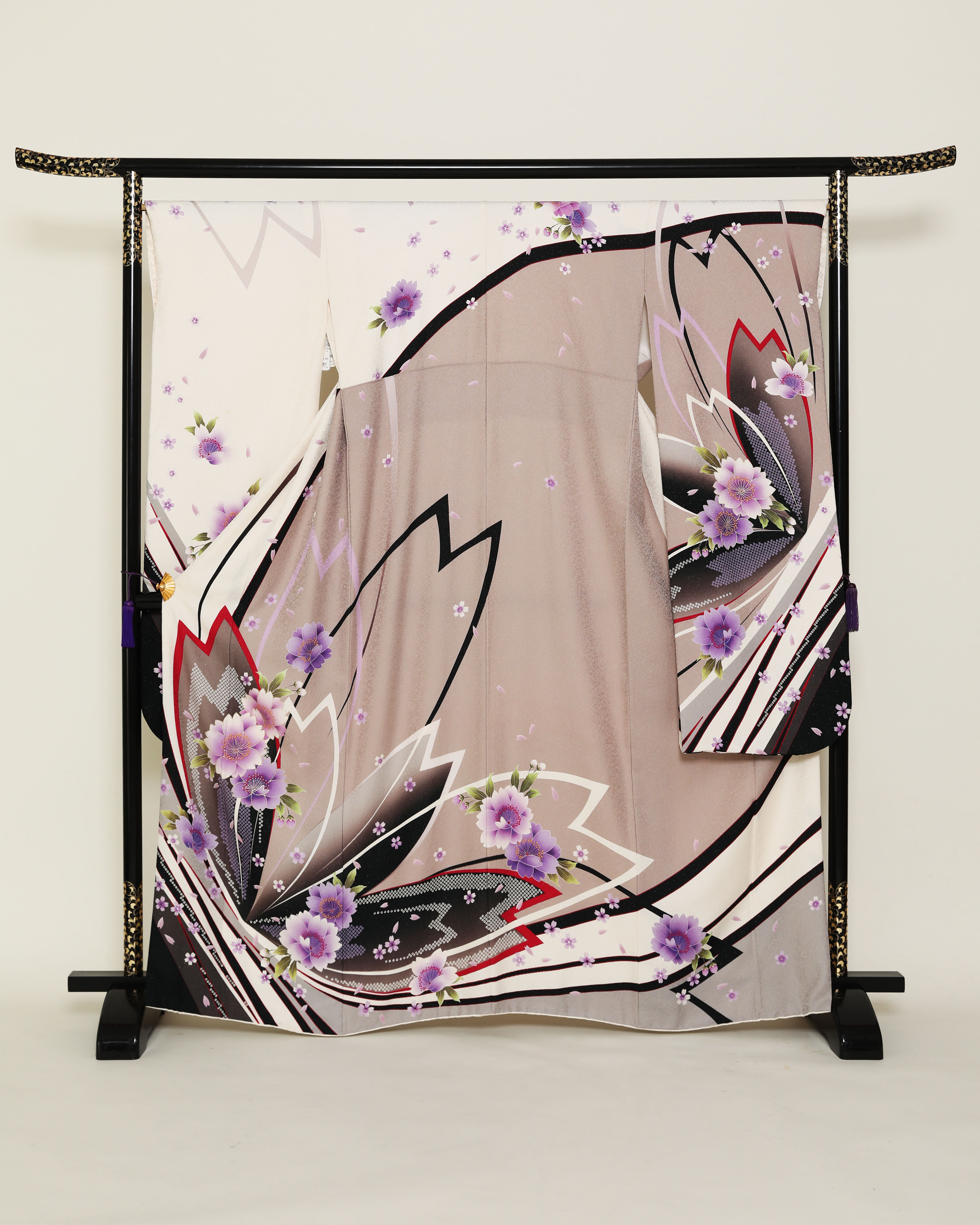 淡いグレー　桜