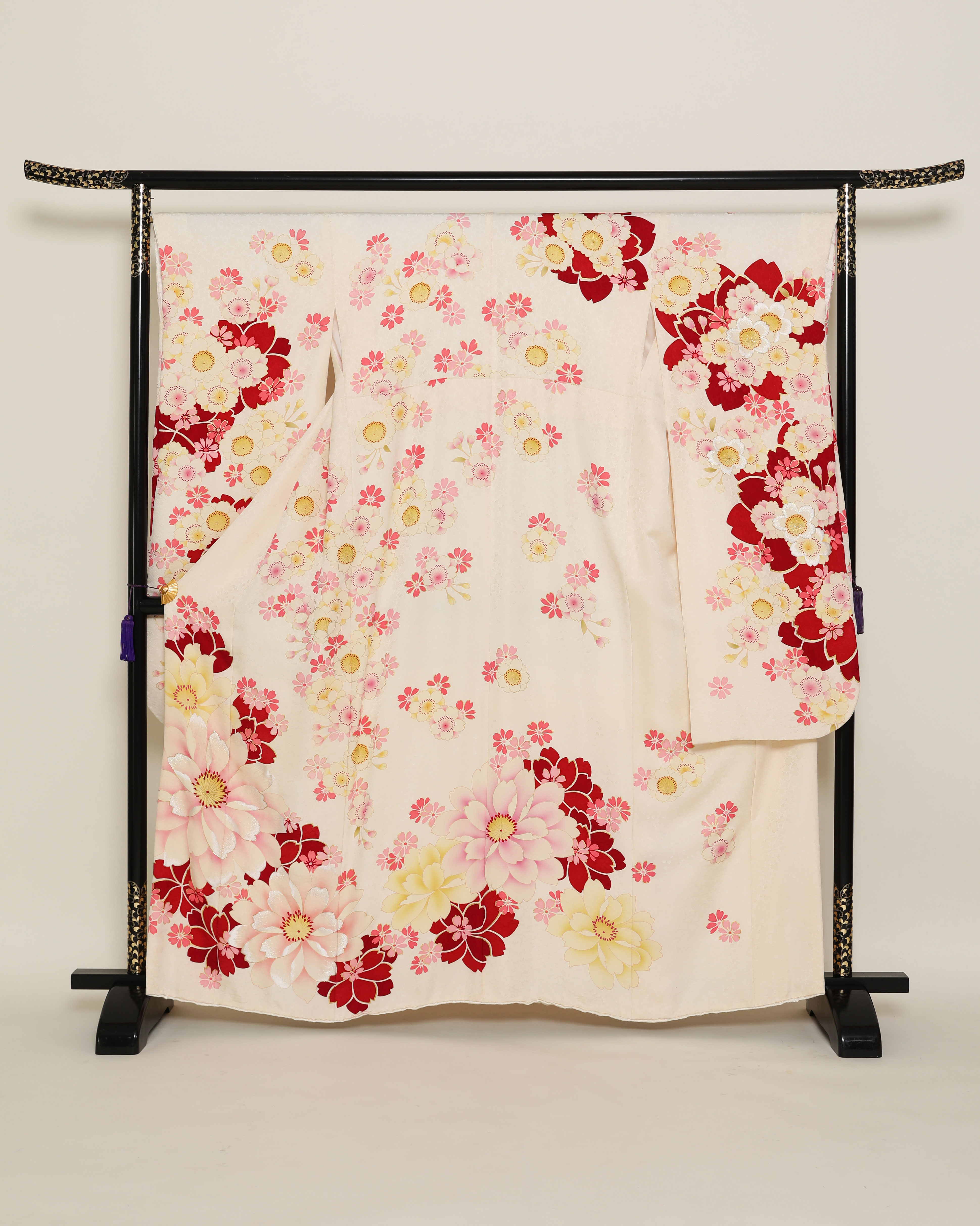 薄桜　友禅染め
